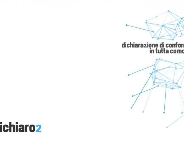 pagina iniziale di un software che compila la dichiarazione di conformità