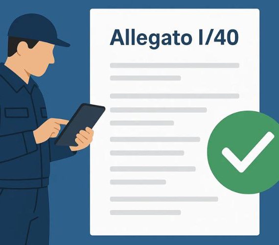 Modulo allegato i/40 DM 37/08 per dichiarazione di conformità impianti